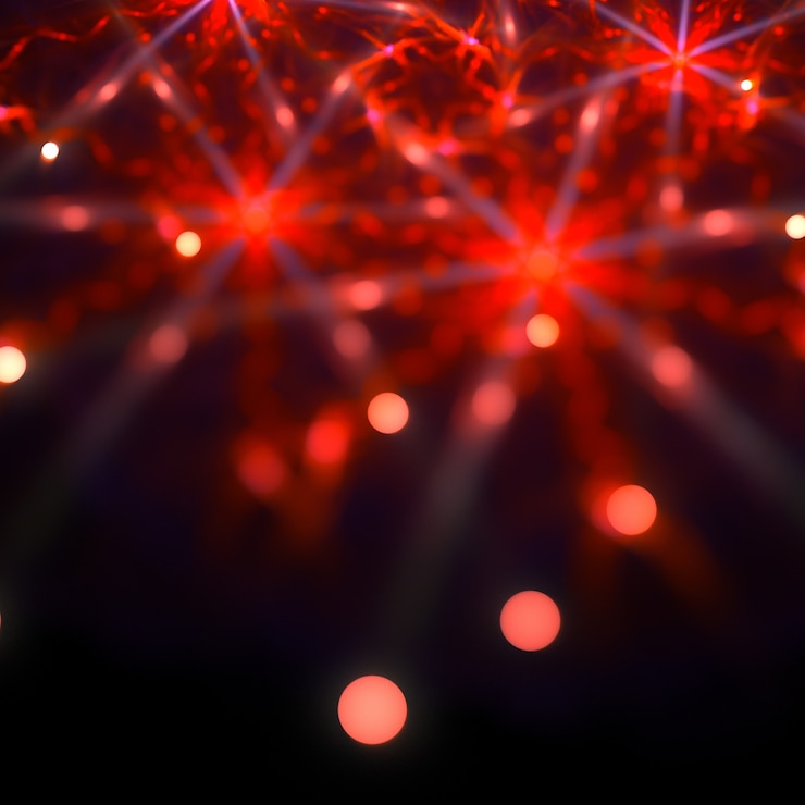 Ücretsiz Fotoğraf bokeh efektli soyut kırmızı yıldızlar arka planı