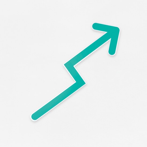 growth arrow icon isolated