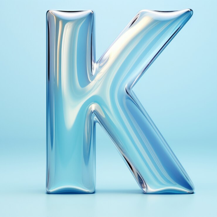 Ücretsiz Fotoğraf k harfinin 3d render'ı