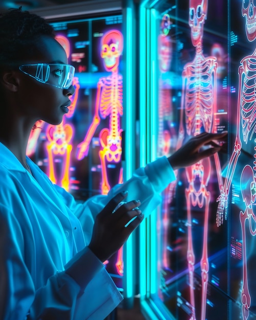 Neon renklerle röntgenleri taklit eden görüntüler