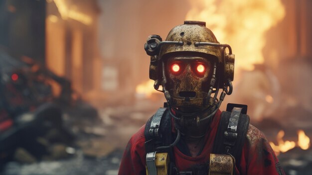 robot performing fireman work instead of humans