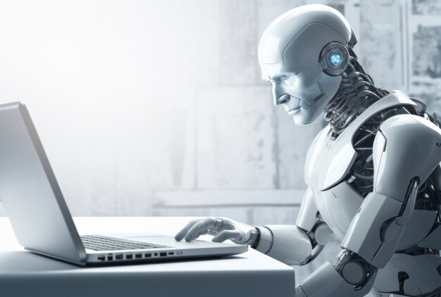 robot working in the office instead of humans