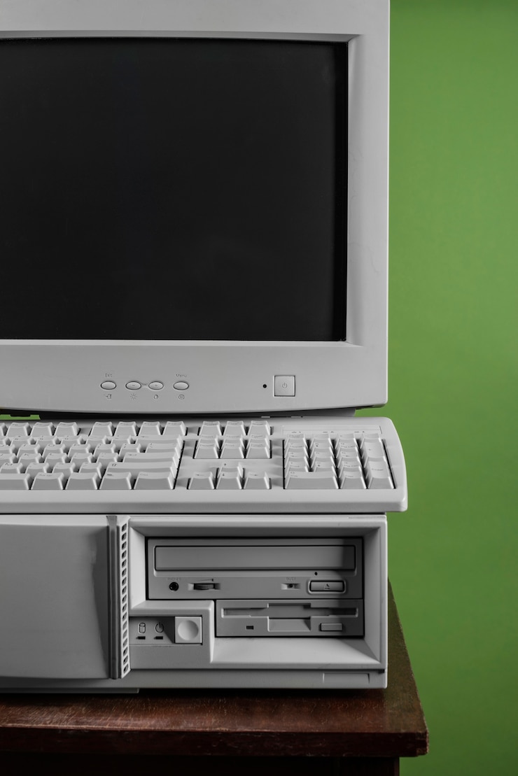 Ücretsiz Fotoğraf view of retro computer and technology