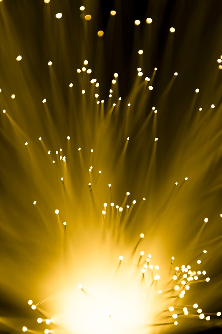 Ücretsiz Fotoğraf yakın çekim altın optik fiber ışıkları
