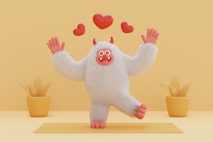 Ücretsiz Fotoğraf yeti'nin 3d render'ı
