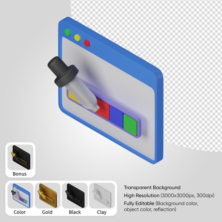 Ücretsiz PSD 3d color picker
