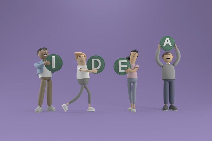 Ücretsiz PSD 3d karakter yeni fikirleri olan iş insanları finansal destek ve fırsatlar arıyor