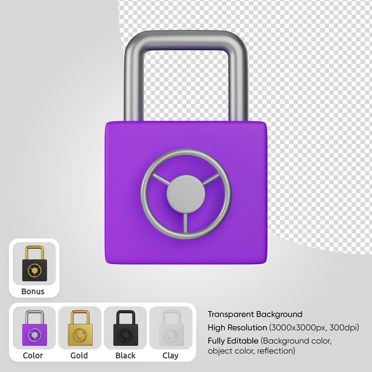Ücretsiz PSD 3d lock front