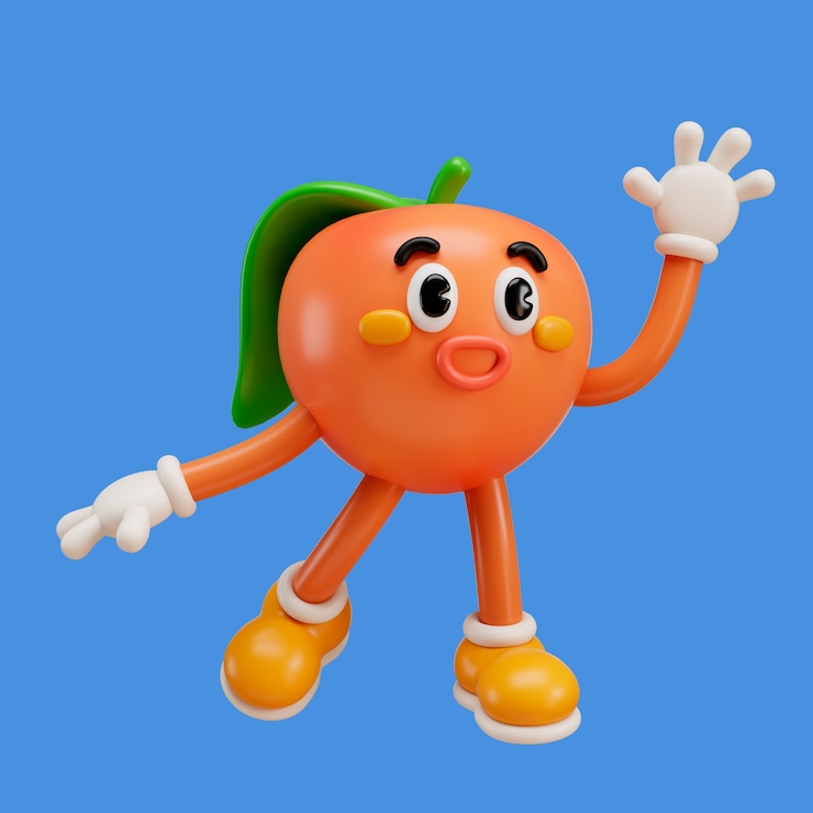 Ücretsiz PSD 3d rendering of food  friend character