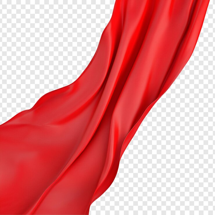 Ücretsiz PSD abstract red fabric flowing dynamically