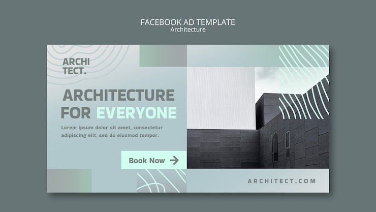 Ücretsiz PSD architecture and building social media promo template