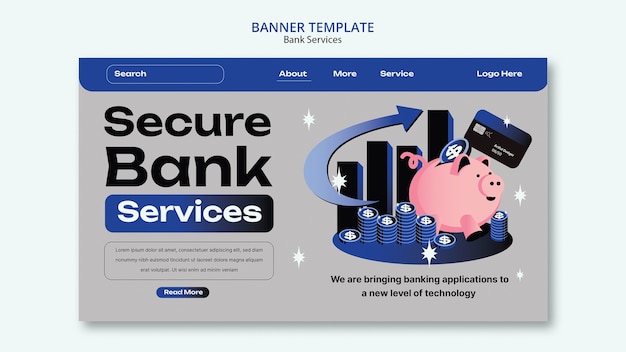 bank services landing page template
