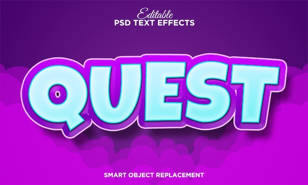 blue and purple cartoon text effect