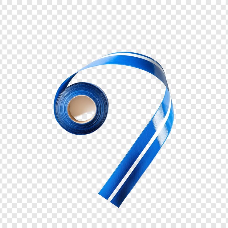 Ücretsiz PSD blue roll of adhesive tape with white stripes