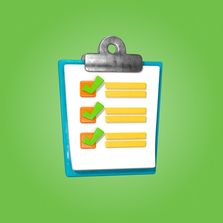 Ücretsiz PSD checklist icon with checkmarks