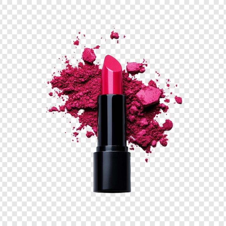 Ücretsiz PSD crimson lipstick and powder a beauty shot