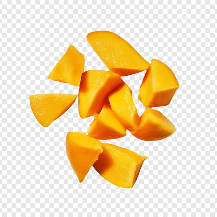 Ücretsiz PSD delicious juicy mango slices perfect for summer
