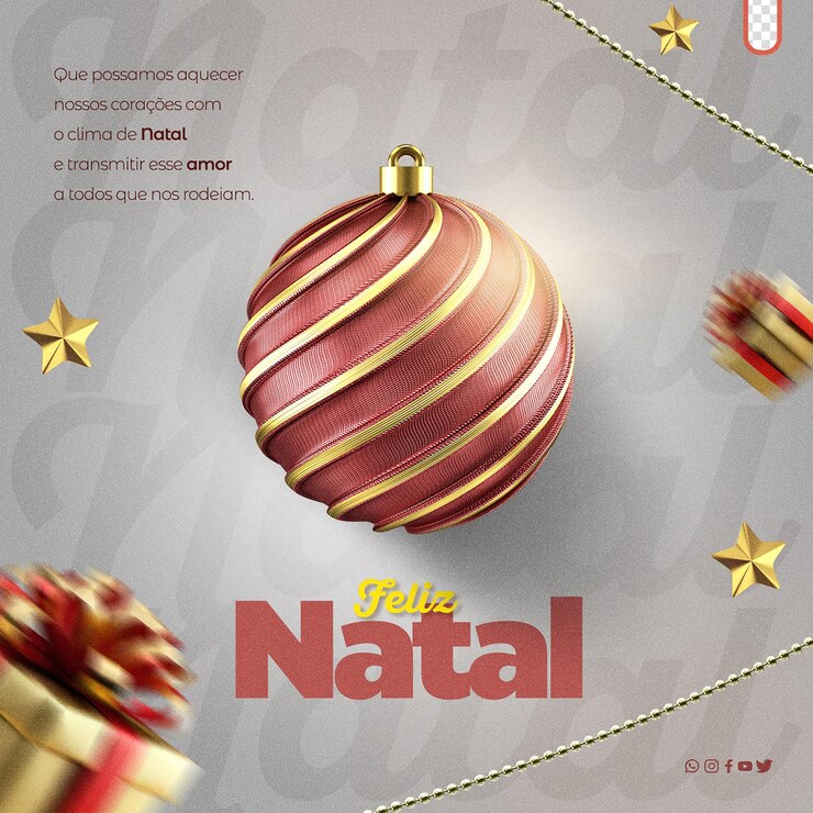 Ücretsiz PSD düzenlenebilir psd poster, mutlu noeller ve müreffeh yeni yıl, brezilya'da noel partileri feliz natal