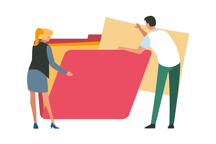 Ücretsiz PSD file folder illustration isoltated