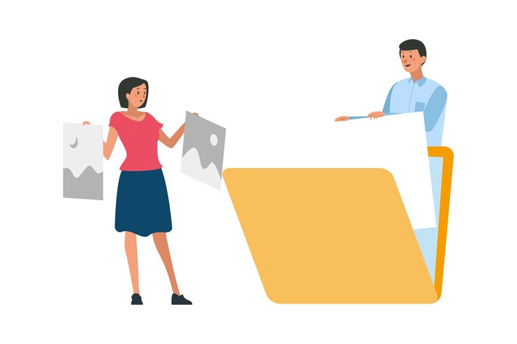 Ücretsiz PSD file folder illustration isoltated