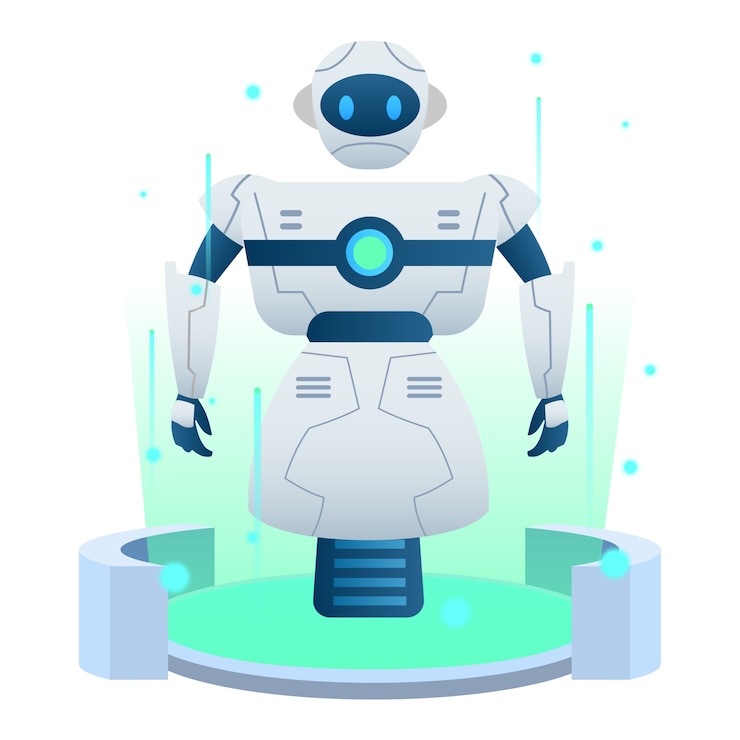 Ücretsiz PSD futuristic robot illustration