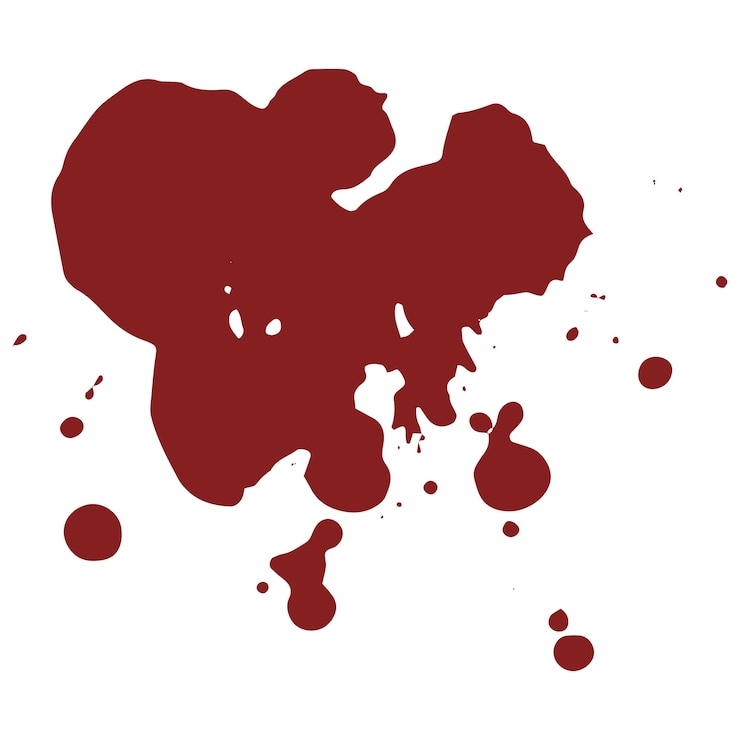Ücretsiz PSD hand drawn blood splatter isolated
