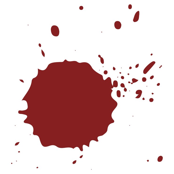 Ücretsiz PSD hand drawn blood splatter isolated