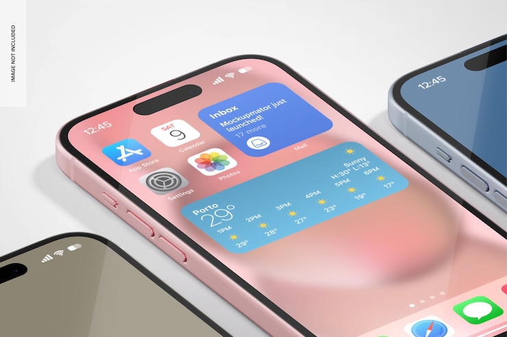 Ücretsiz PSD iphone 15 maketi