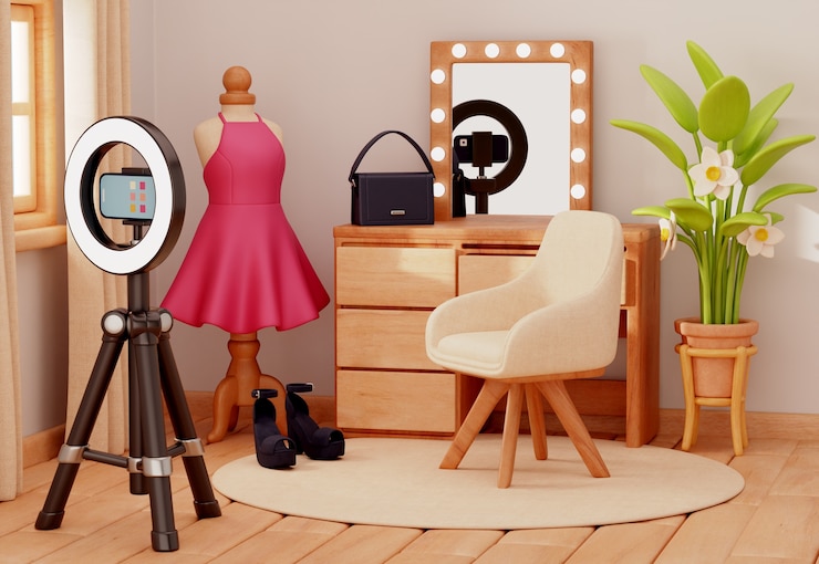 Ücretsiz PSD moda influencer 3d illüstrasyon