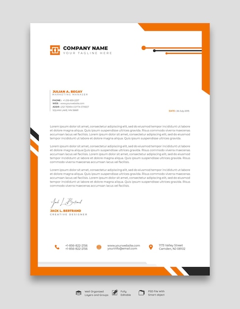 modern business and corporate letterhead template