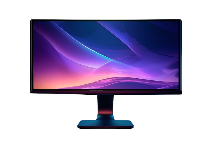 Ücretsiz PSD modern tv ekranı izole edilmiş