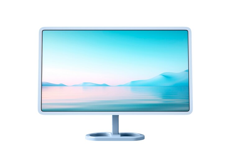 Ücretsiz PSD modern tv ekranı izole edilmiş