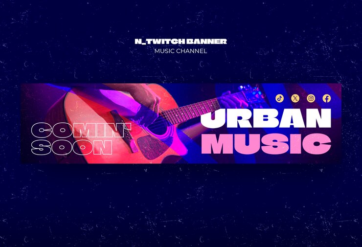 Ücretsiz PSD music channel template design