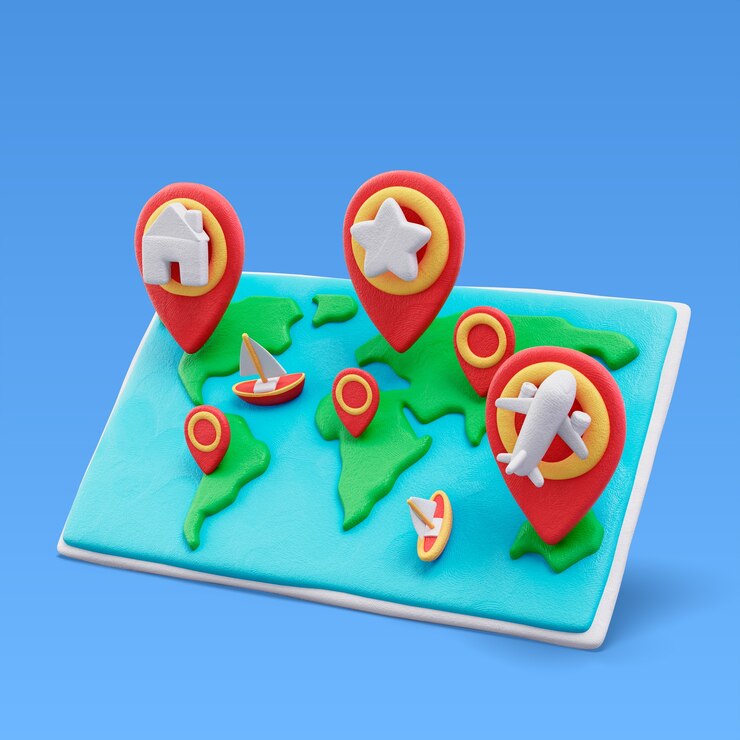 Ücretsiz PSD pin lokasyon simgesi 3d render’ı