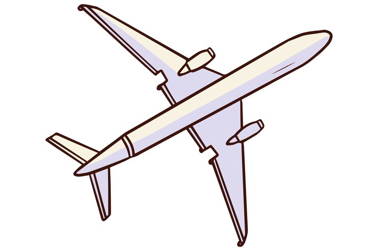 Ücretsiz PSD plane illustration design