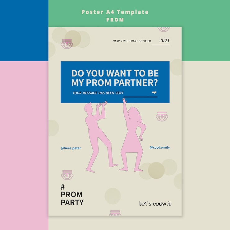 Ücretsiz PSD prom party poster template