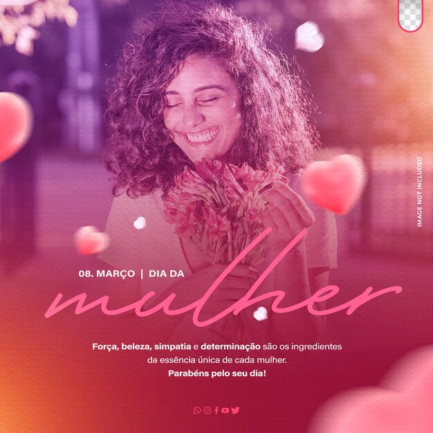 psd editable womens day template social media template dia da mulher in brazil