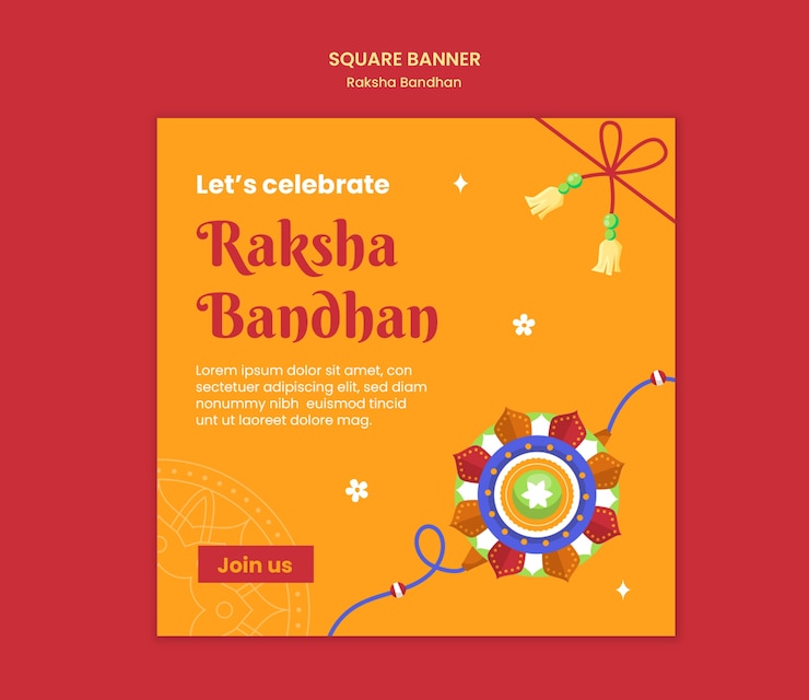 Ücretsiz PSD raksha bandhan şablonu tasarımı