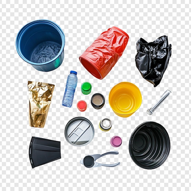 Recycling Collection Assorted Plastic Metal and Packaging Waste