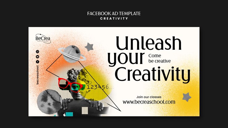 Ücretsiz PSD social media promo template for creativity