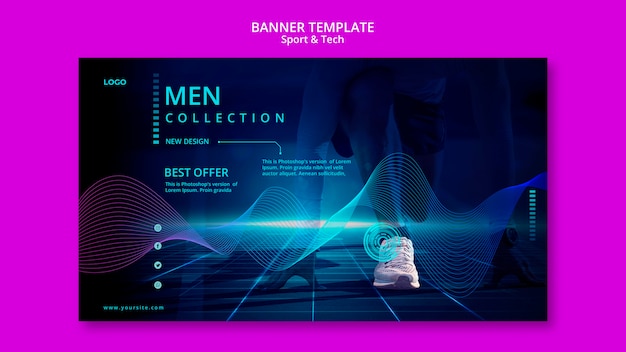 sport and tech banner template style