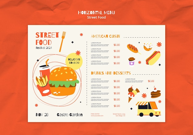 street food template design