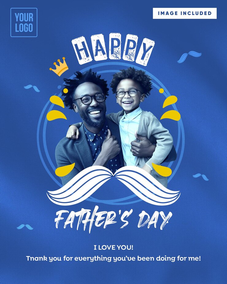 Template A4 Happy father039s day I love you