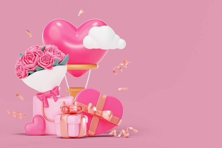 Ücretsiz PSD valentine's day sales background