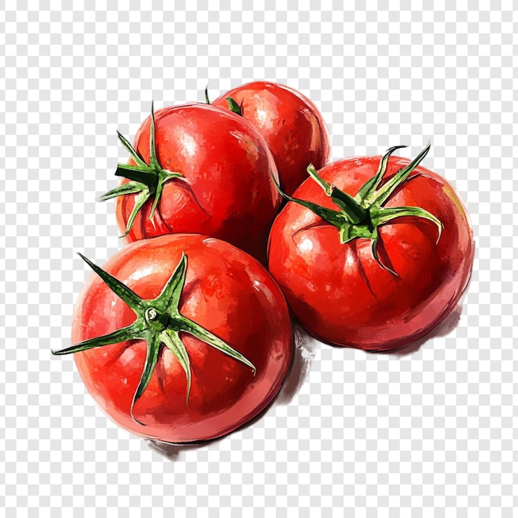Ücretsiz PSD vibrant red tomatoes a fresh and juicy still life