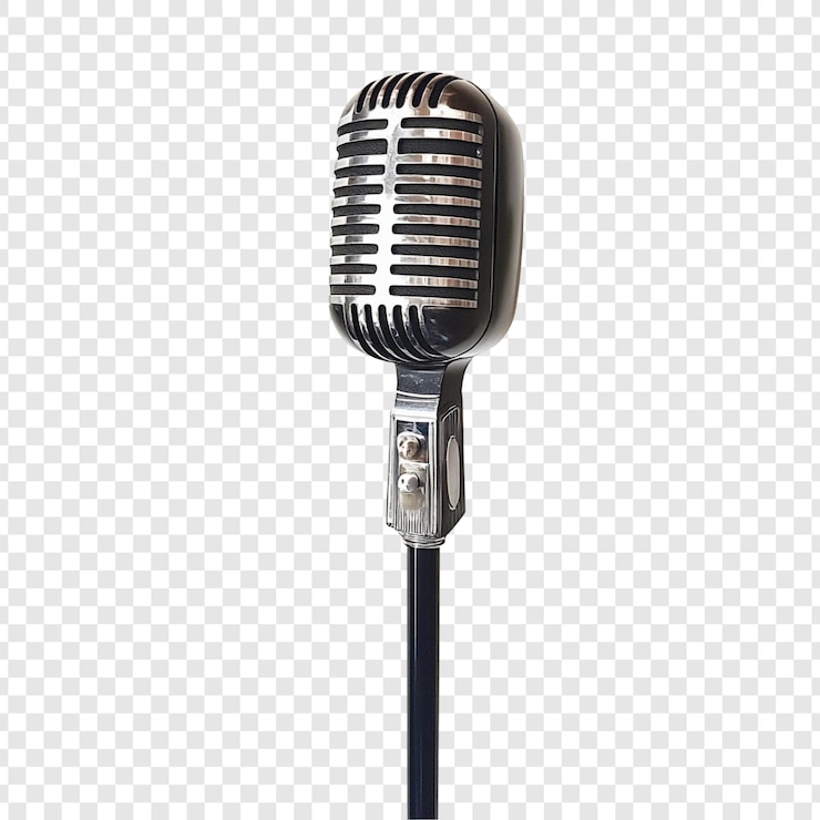 Ücretsiz PSD vintage microphone a classic recording device