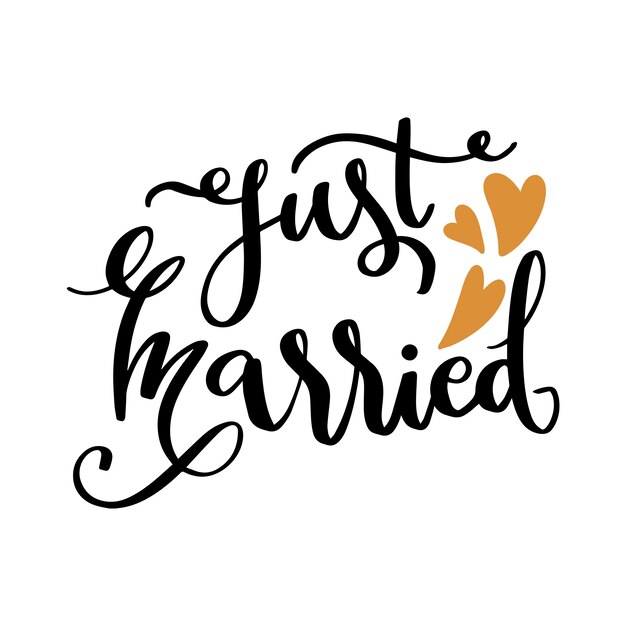 Wedding lettering illustration