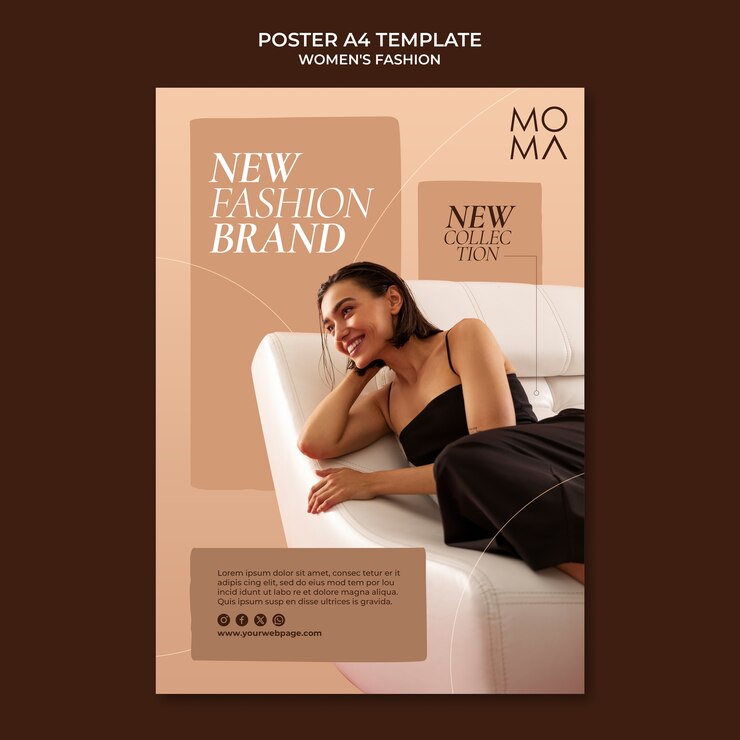 Ücretsiz PSD women's fashion  poster template
