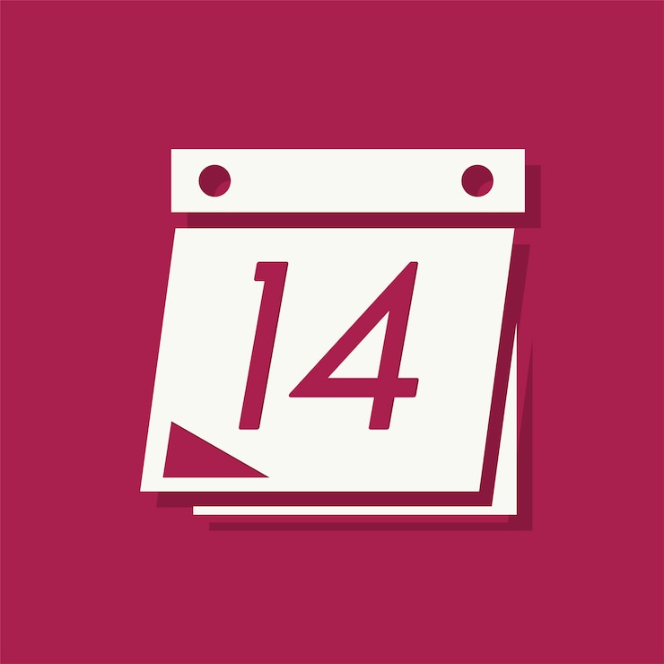 Ücretsiz Vektör 14th of february valentines day icon