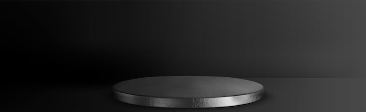 Ücretsiz Vektör 3d black studio luxury podium and product stand
